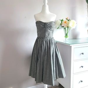 VTG Jil Sander Strapless Midi Dress - Sz 36